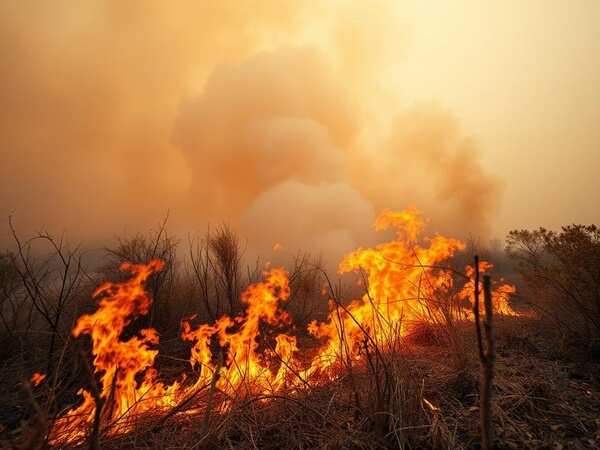 Massive fire guts wheat crops, 200 families hit