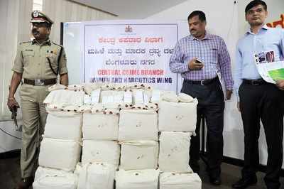 Bengaluru: 108 kg of ganja seized from nine people