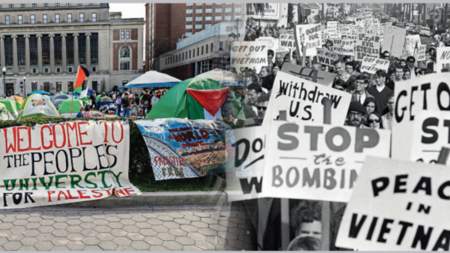 &lsquo;US student protests seeking peace in Gaza are the new anti-Vietnam War movement&rsquo;