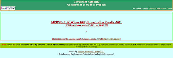 Mp Board 10th Result 21 At Mpresults Nic In Mpbse Board Class 10th Results Declared At Mpresults Nic In Mpbse Nic In Mpbse Mponline Gov In