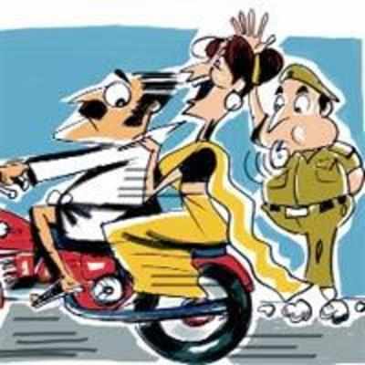 No sarees for Kerala pillion riders?