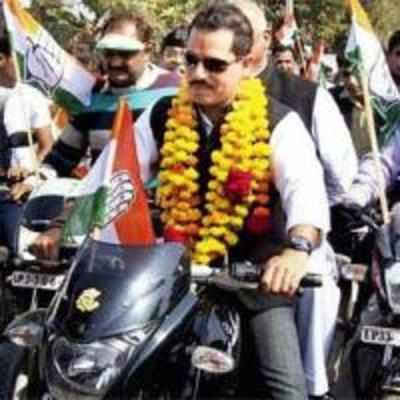 Did the Gandhis puncture Robert's bike rally?