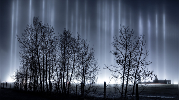 Creation of light pillars