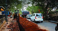 Old Goa-Pilar road digging turns stretch hazardous