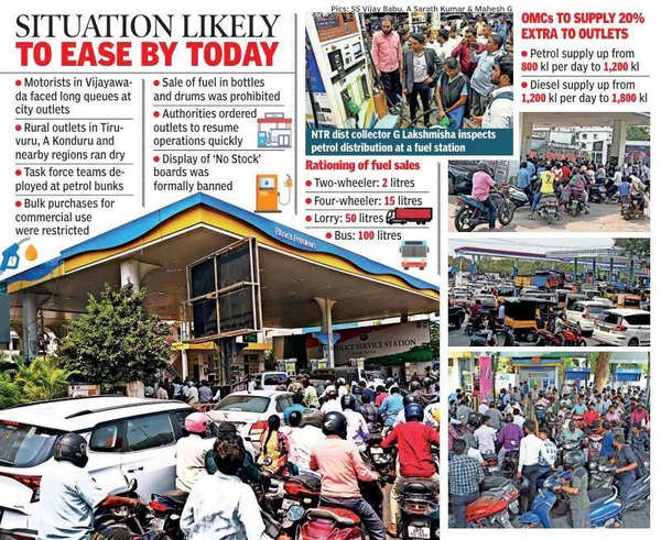 Rural outlets around Vijayawada run dry as queues grow in city