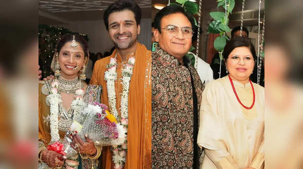 Sachin Shroff's star-studded wedding album sees Taarak Mehta's Dilip Joshi and Mandar Chandwadkar with their real life families; PICS
