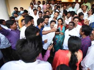 Photos: Supriya Sule files nomination papers from Baramati