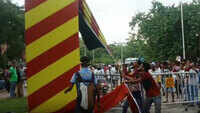 'Fans' of Mohun Bagan club vandalise East Bengal centenary celebrations gate 