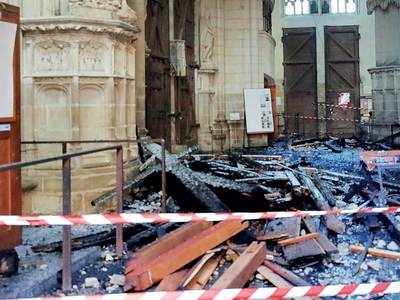 Man admits he set French cathedral on fire