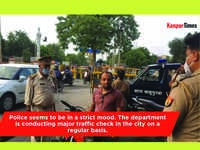Police launches an extensive traffic checking drive in Kanpur 