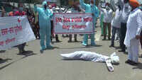 Punjab: Rural pharmacists, fourth class employees hold protest 