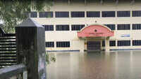 Nehru stadium submerged partially in rain-drenched Kerala 