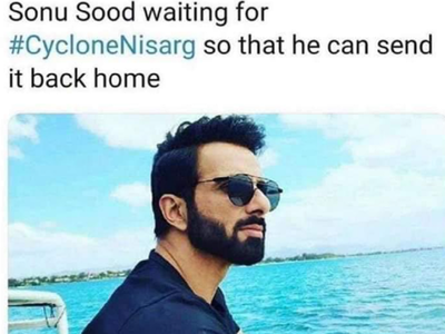 Sonu Sood’s hilarious response to a meme asking him to ‘send Cyclone Nisarga home'
