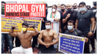 Bhopal gym owners stage protest, demand permission to open shop 