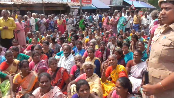Massive protest against TVK functionaries over extortion, threat charges