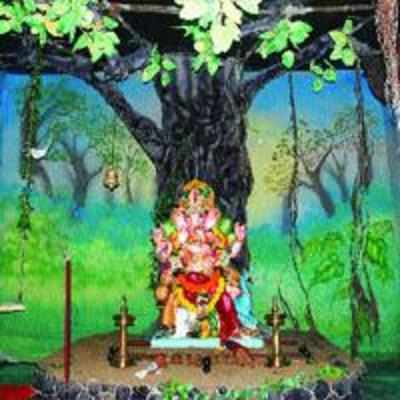 Ganpati under banyan tree gives out a '˜green' message