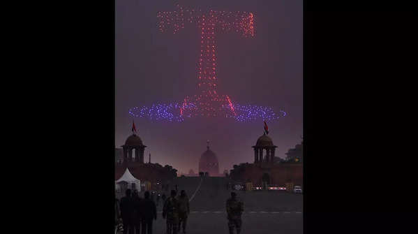 Beating Retreat 1 000 Drones Fly During Rehearsal In Delhi