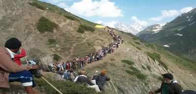 858 pilgrims leave Jammu for Amarnath, Buddha Amarnath