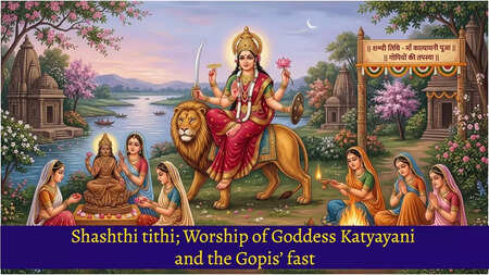 Shashthi tithi; Worship of Goddess Katyayani and the Gopis&rsquo; fast