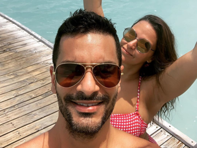 In pics: Neha Dhupia, Angad Bedi enjoy vacation in Maldives