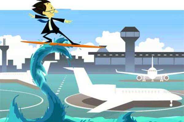 Truly international airport: rowing, diving and swimming offered!