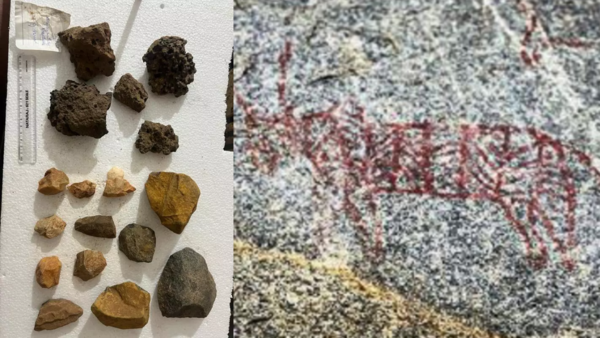 Prehistoric treasure trove: 10k-year-old rock paintings found in Karnataka's Chintamani