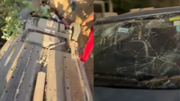 Gurgaon professor&rsquo;s car plunges into open pit on Galleria Road; locals rescue her