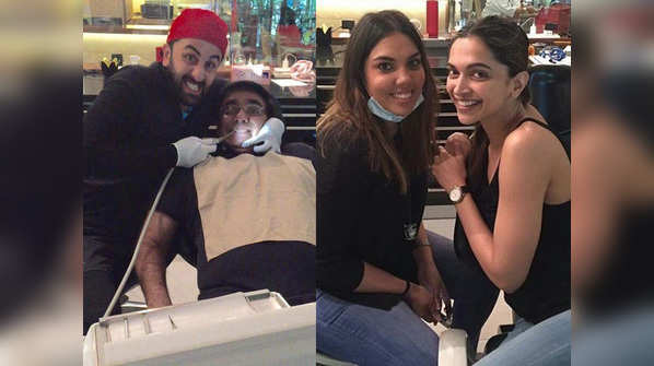 Ranbir Kapoor and Deepika Padukone take a trip to the dentist