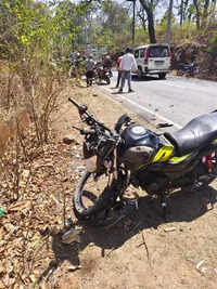 Man dies after van hits bike on potholed road