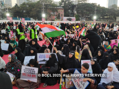 Mumbai women carry out a massive protest at YMCA ground against CAA, NRC, NPR