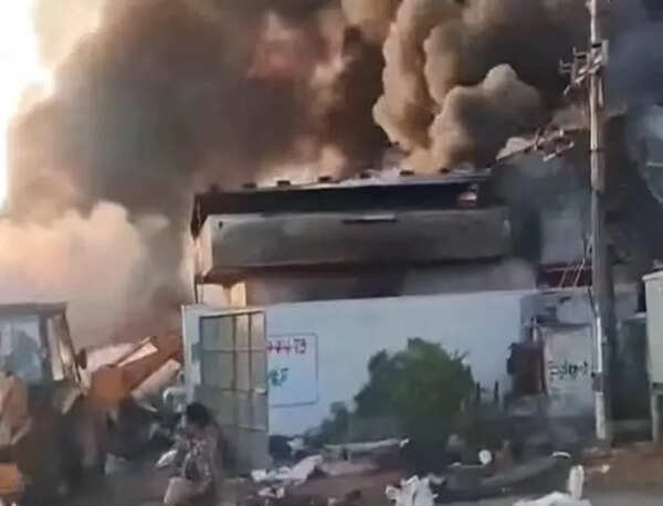 Fire breaks out at scrap store in Vizag, no casualties