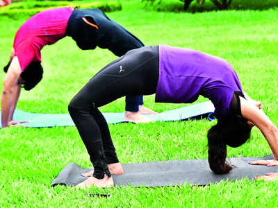 Yoga mats can’t touch the grass at Cubbon Park