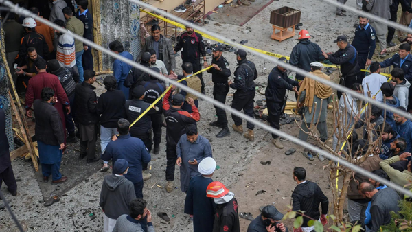 ‘We bowed and then an explosion’: Witnesses recall suicide blast that tore through Pakistan mosque