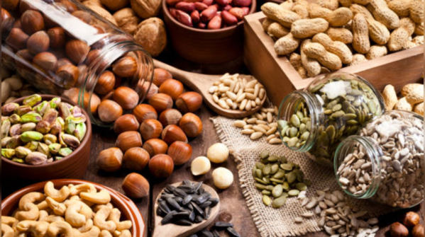 Snack on nuts and seeds for a good boost of hyaluronic acid