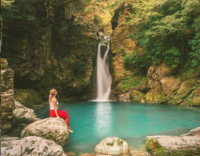 Instagram model slammed over swimming in a scared spring 