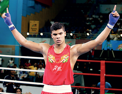 Nikhil Dubey defeats Haryana’s Nitin Kumar in boxing finals