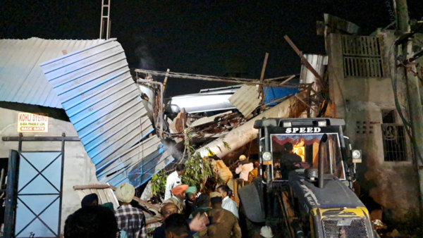 Massive rescue efforts underway to rescue workers trapped in factory roof collapse incident