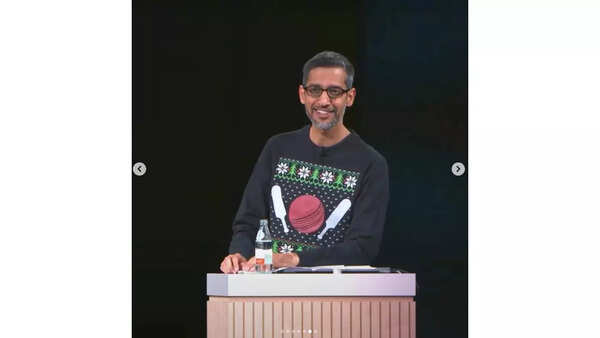 When Google CEO Sundar Pichai ‘exhibited’ his 'love' for Cricket at the company’s ‘Ugly Christmas’ sweater contest