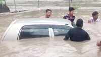 Watch: Car submerges in Himachal's Mandi post heavy rains 
