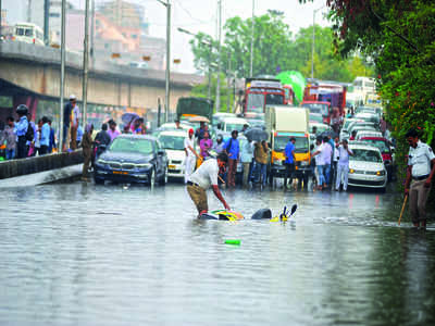 Wet spell on dry day