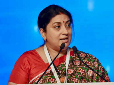 Smriti Irani meets Malayalam writer MK Sanoo as part of BJP's 'Sampark for Samarthan' programme