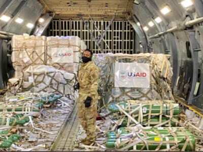 First US Covid emergency aid supplies arrive in India