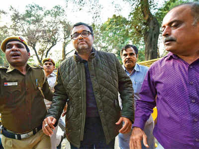 Karti Chidambaram held, cries political vendetta