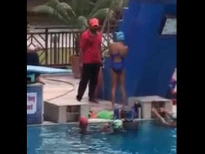 Ahmedabad: Video of Rajpath Club swimming coach hitting teenaged girls goes viral, but parents support coach