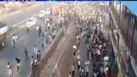 Migrant workers protest at UP-Haryana border during lockdown 