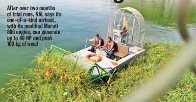 Bengaluru: National Aerospace Laboratories' airboat is good to go on lake-cleaning missions
