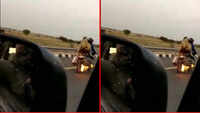UP cops chase a burning motor-bike for more than three miles, save three persons 