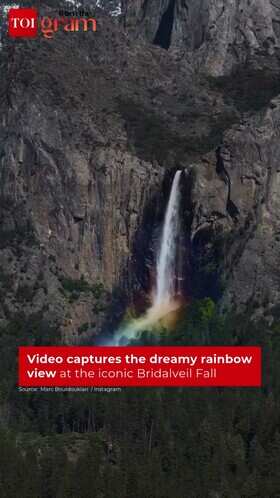 Rainbow Glows Beneath Yosemite&rsquo;s Bridalveil Fall