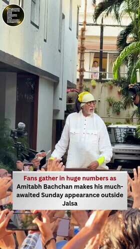 Amitabh Bachchan Greets Fans During Sunday Darshan At Jalsa
