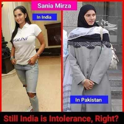 Fake alert: Sania Mirza wears hijab when in Pakistan?